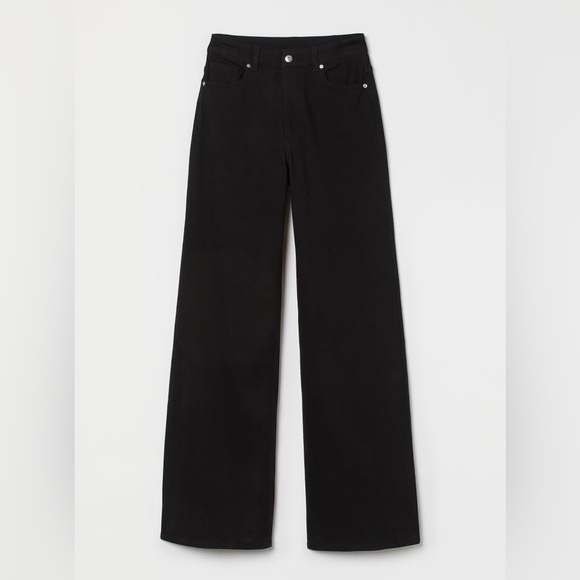 H&M Denim - H&M Wide Leg Twill Denim Pants